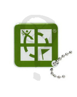 Geocaching Logo Travel Tag - Green