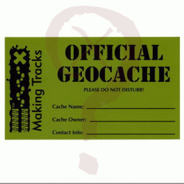 Geocache large sticker